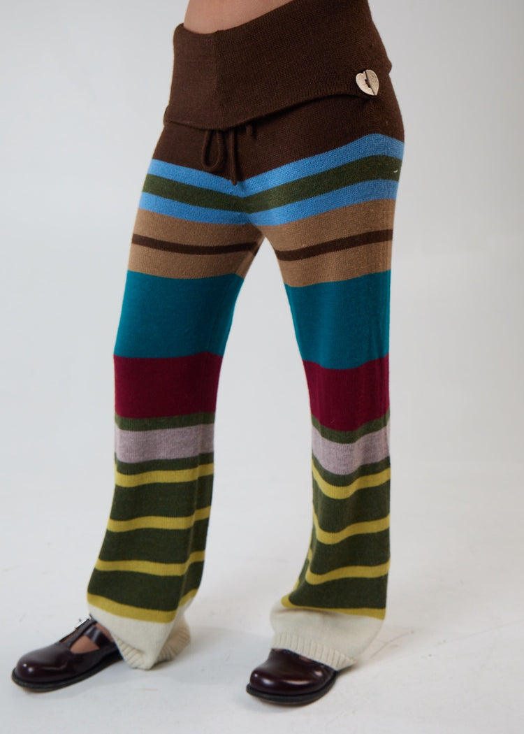 Model wearing multi-stripe photo