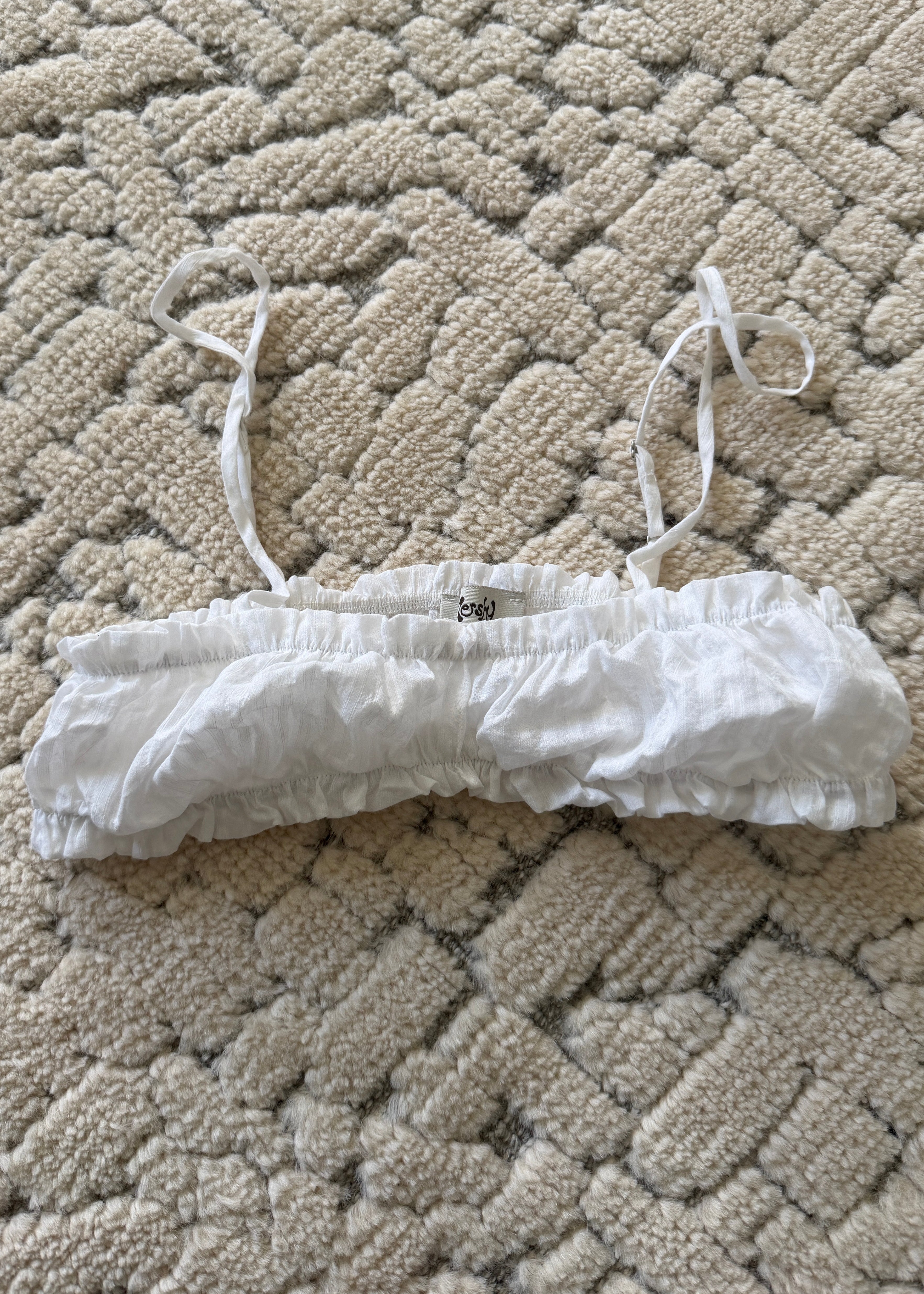 milk plaid bra flat photo