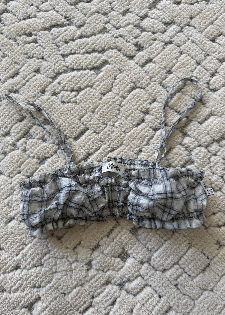 Veil bra in lake plaid flat photo